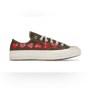 Converse Comme des Garçons PLAY Chuck 70 Low Top Multi Heart Sneakers M5.5/W7.5